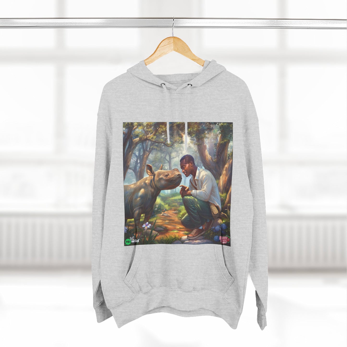 Three-Panel Fleece Hoodie