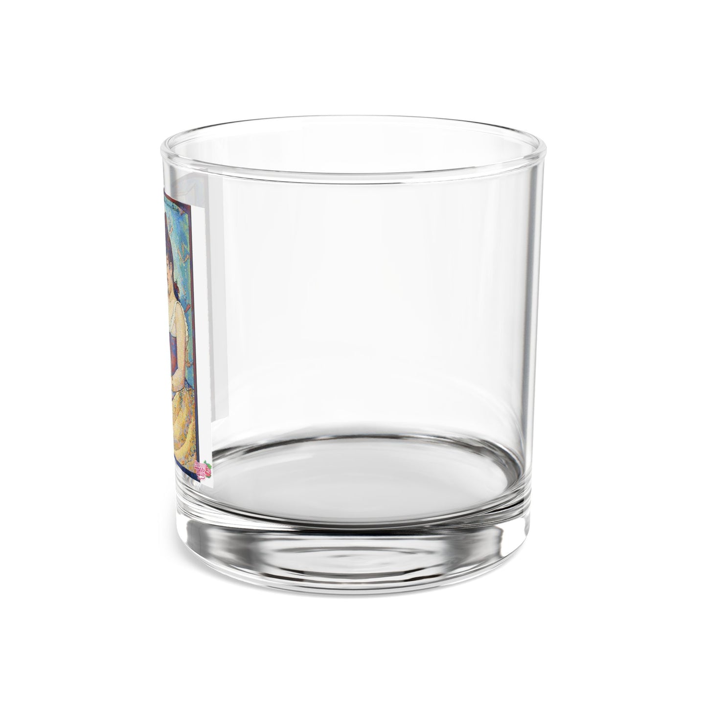 Vintage Art Lady Rocks Glass — 10oz Retro Impressionist Cocktail Tumbler