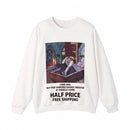 Gothic Cozy Vampire Reading Crewneck Sweatshirt Printify