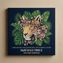 Leopard in Vines Canvas Print — Botanical Jungle Wall Art Printify