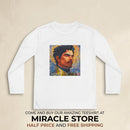 Youth Long Sleeve Tee — Mosaic Portrait Design Printify