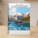 Lake Steamship Scenic A5 Spiral Notebook — Mountain Boat Journal Printify