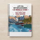 Lake Steamship Scenic A5 Spiral Notebook — Mountain Boat Journal Printify