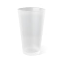Frosted 16oz Pint Glass — Blue Floral Leopard Design Printify