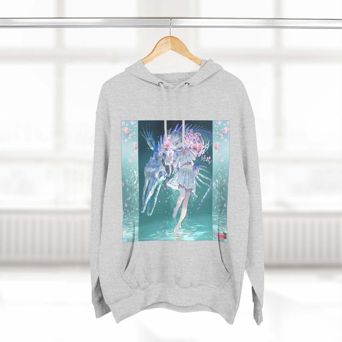 Anime Mermaid Girl Hoodie — Pastel Kawaii Aquatic Fantasy Sweatshirt