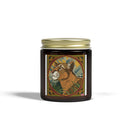 Coconut Apricot Scented Candle (4oz/9oz) — Decorative Tiger Illustration Jar Printify