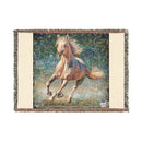 Galloping Horse Woven Blanket — Tapestry Throw for Equestrian Lovers Printify
