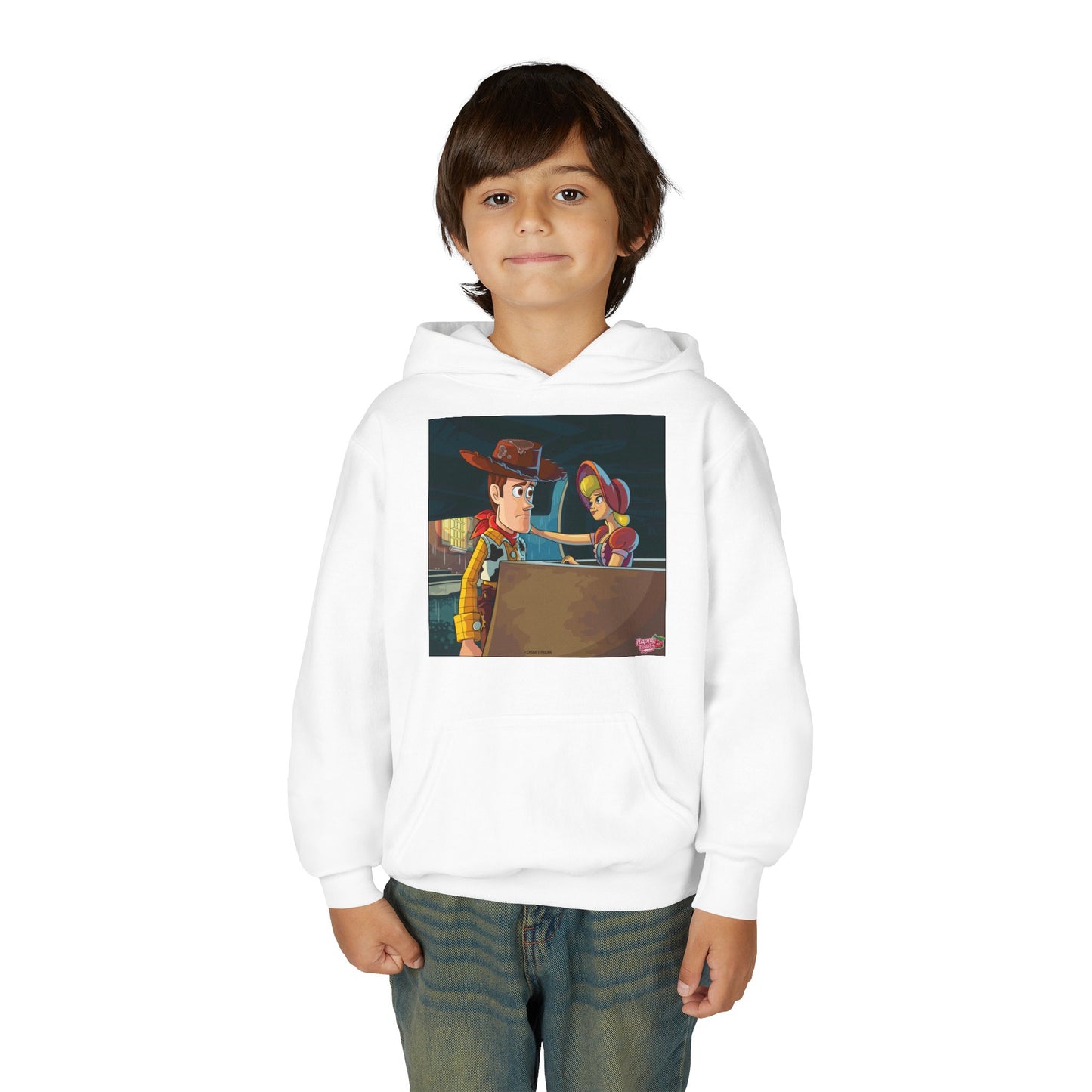 Toy Cowboy & Cowgirl Youth Hoodie — Animated Western Kids Sweatshirt