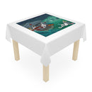 Ghostly Graveyard Bar Tablecloth — Halloween Cemetery Party Decor Printify