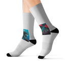 Mystic Kraken Sublimation Socks — Colorful Ocean Monster Crew Socks Printify