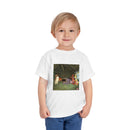 Toy Barn Toddler Tee — Rustic Playroom Animal Friends Graphic Printify