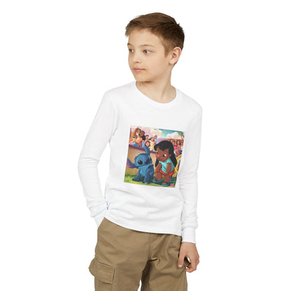 Lilo & Stitch Kids Long Sleeve Tee — Cute Island Friends Graphic