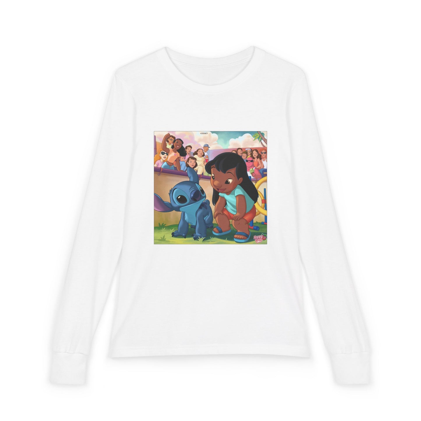 Lilo & Stitch Kids Long Sleeve Tee — Cute Island Friends Graphic