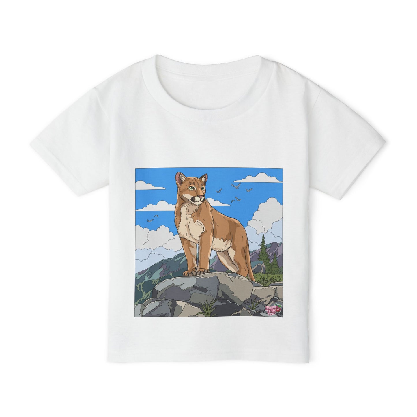 Toddler T‑Shirt — Brave Mountain Wolf Graphic Tee