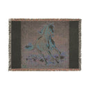 Galloping Horse Woven Blanket — Tapestry Throw for Equestrian Lovers Printify