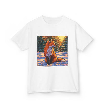 Kids Fox Winter Tee — Cute Fox Family Illustration
