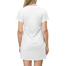 Art Deco Sapphire Necklace T‑Shirt Dress – Vintage Jewelry Illustration AOP Printify
