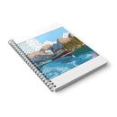 Lake Steamship Scenic A5 Spiral Notebook — Mountain Boat Journal Printify