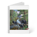 Bear Family Forest Scene A5 Wirobound Notebook - Lined Journal for Nature Lovers Printify