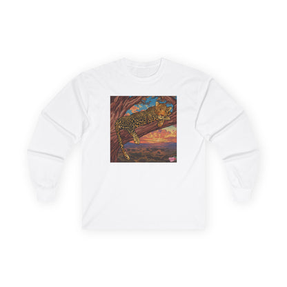 Leopard Sunset Graphic Long Sleeve Tee