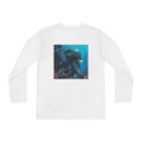 Youth Long Sleeve Tee with Colorful Underwater Ocean Scene Printify