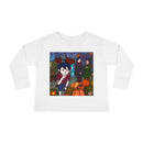 Halloween Pumpkin Patch Toddler Long Sleeve Tee — Cute Kid Trick-or-Treat Illustration Printify