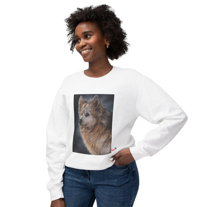 Golden Shepherd Portrait Sweatshirt — Realistic Dog Photo Crewneck for Dog Lovers