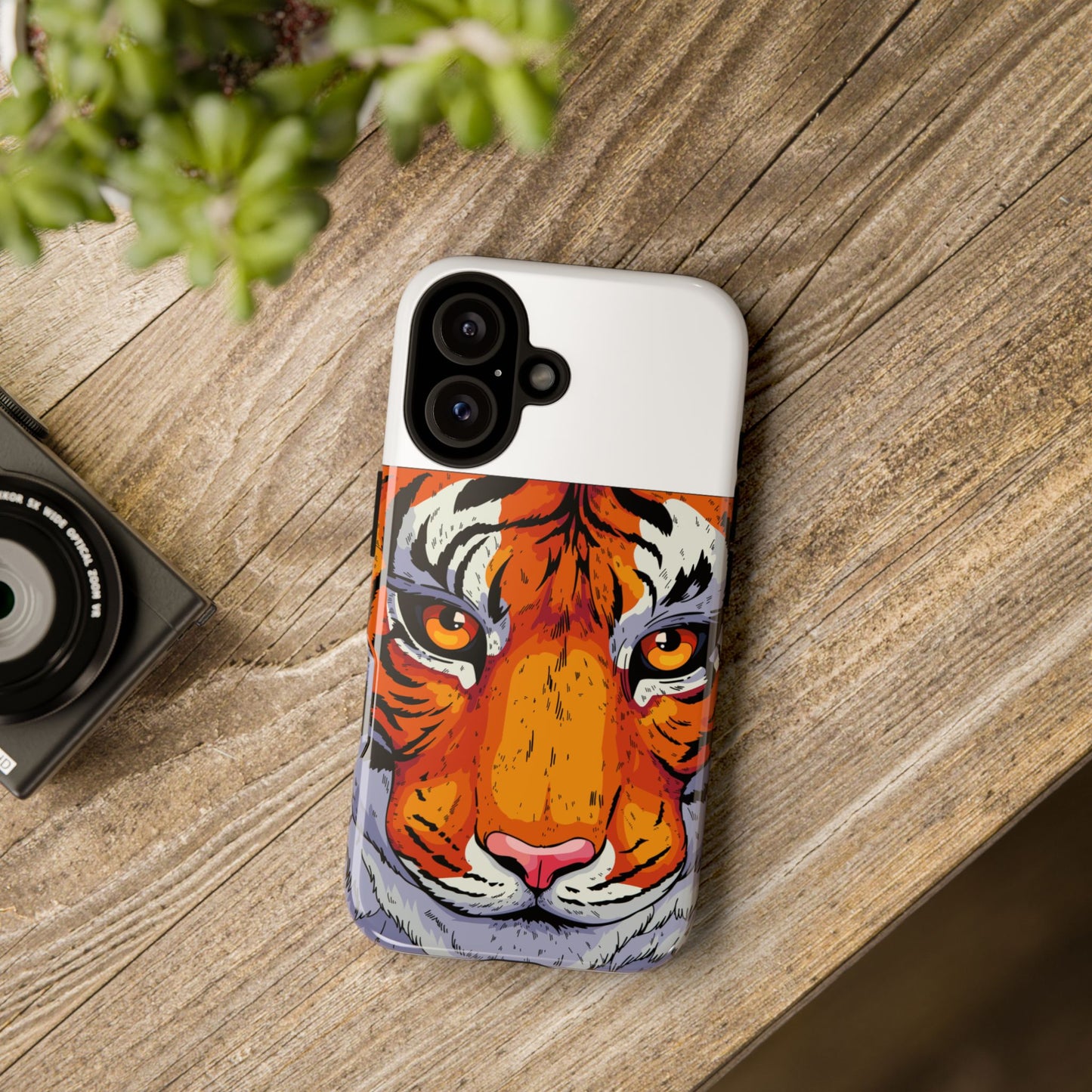Tiger Face Phone Case - Fierce Orange Tiger iPhone/Android Protective Cover