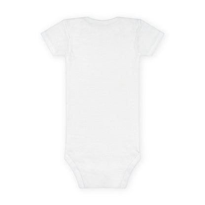 Baby Bodysuit — Cute Surfing Cartoon Baby & Puppy Organic Onesie