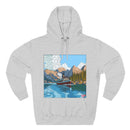 Mountain Lake Hoodie — Scenic Canoe Print Fleece Pullover Printify