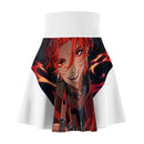 Anime Red-Haired Character Skater Skirt Printify