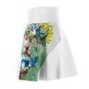 Fantasy Anime Skater Skirt — Whimsical Girl with Birds AOP Printify