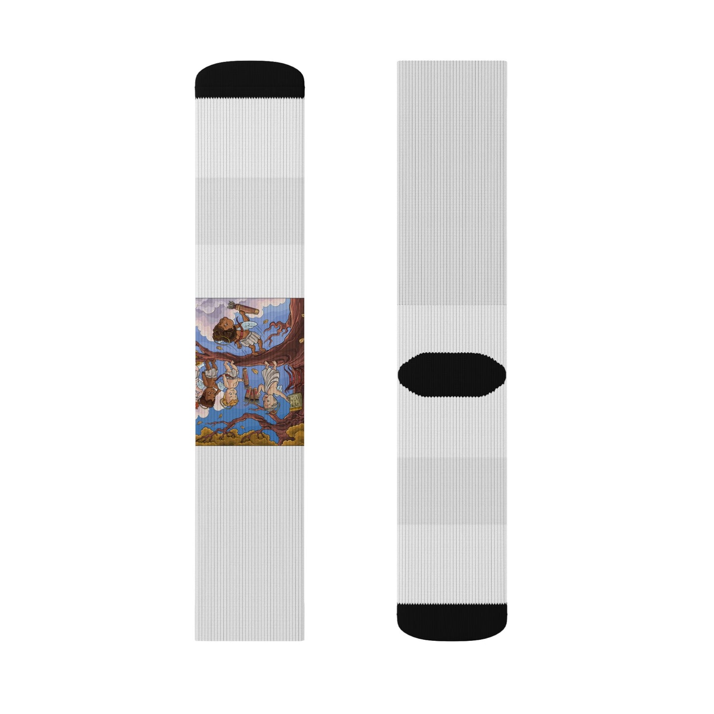 Sublimation Socks — Renaissance Ceiling Art Crew Socks (Custom Printed)