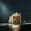 Coconut Apricot Scented Candle (4oz/9oz) — Decorative Tiger Illustration Jar Printify