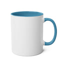 Horse & Hummingbird Floral Mug — 11oz Two-Tone Coffee Cup Printify