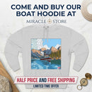 Mountain Lake Hoodie — Scenic Canoe Print Fleece Pullover Printify