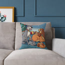 Disney Lady and Tramp Family Christmas Square Pillow Printify