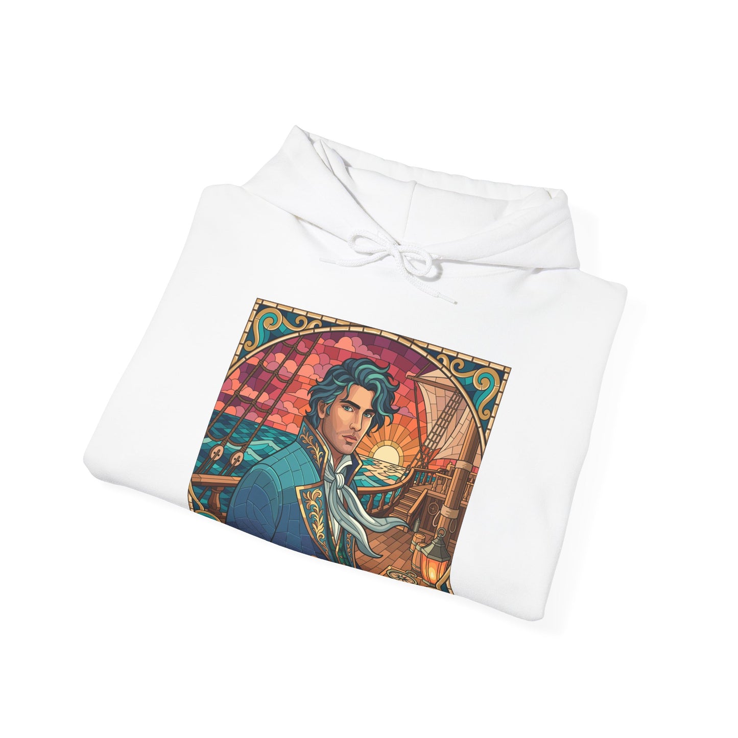 Mystic Alchemist Hoodie — Vintage Art Nouveau Wizard Portrait Sweatshirt