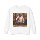 Graphic Crewneck Sweatshirt — Comic Antihero Diner Scene Printify