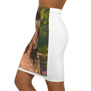 Floral Portrait Pencil Skirt — Retro Girl Illustration AOP Printify