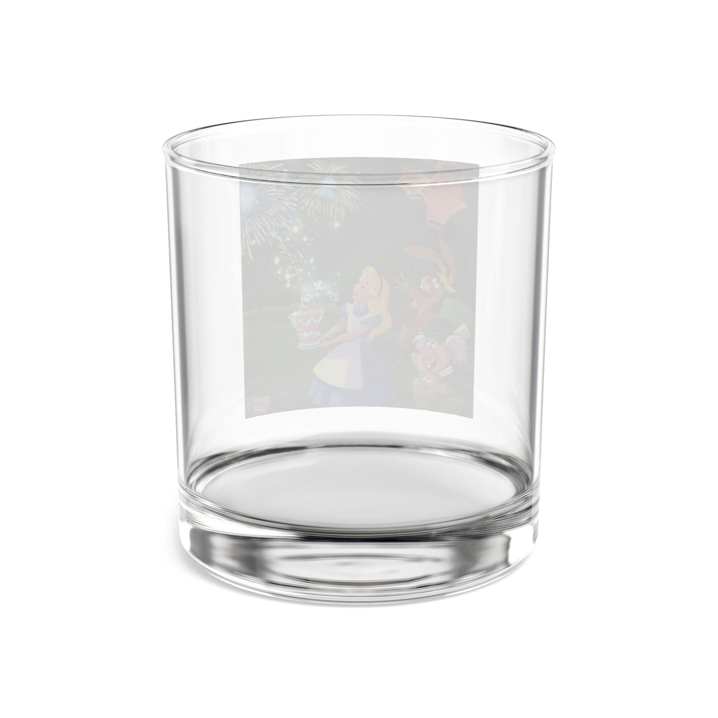 Alice in Wonderland 10oz Rocks Glass — Vintage Tea Party Whiskey Tumbler