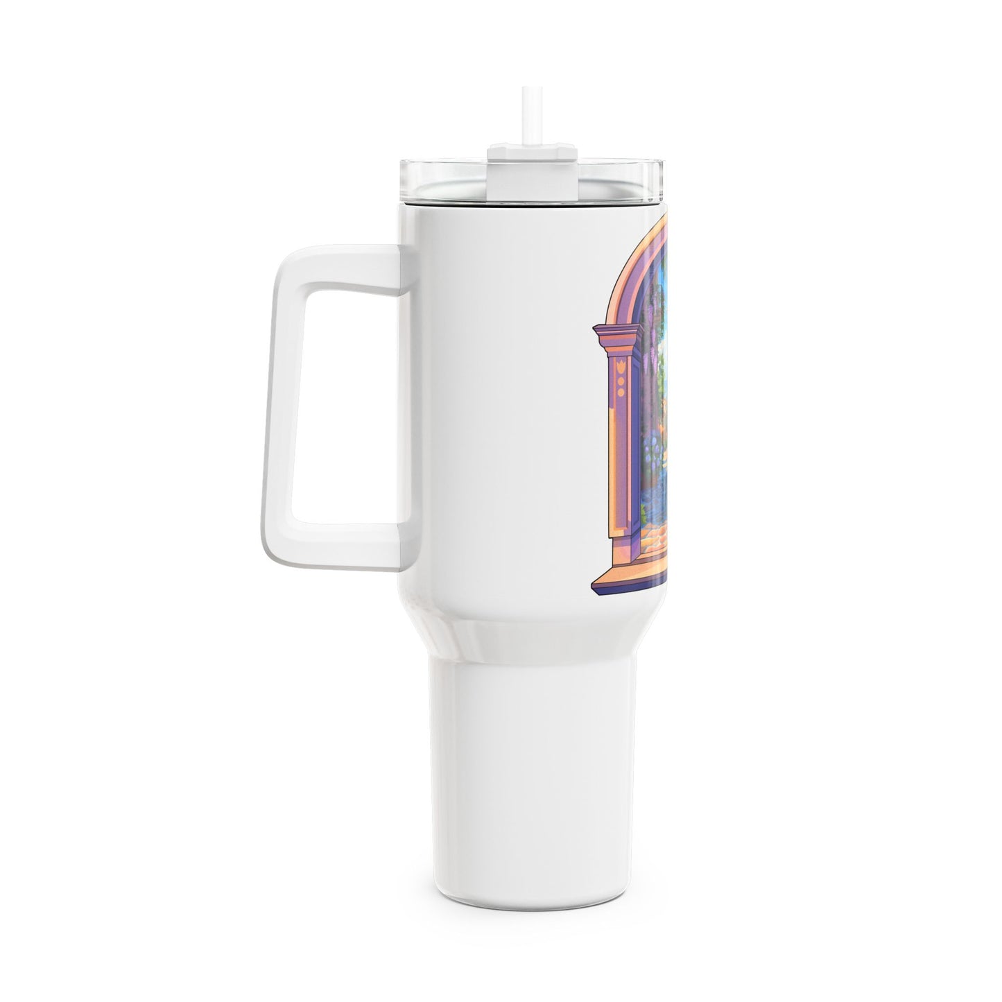 40oz Tumbler — Mediterranean Archway Scenic Travel Mug
