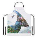 Mountain Goat Floral Apron — Nature Wildlife Kitchen Apron Printify