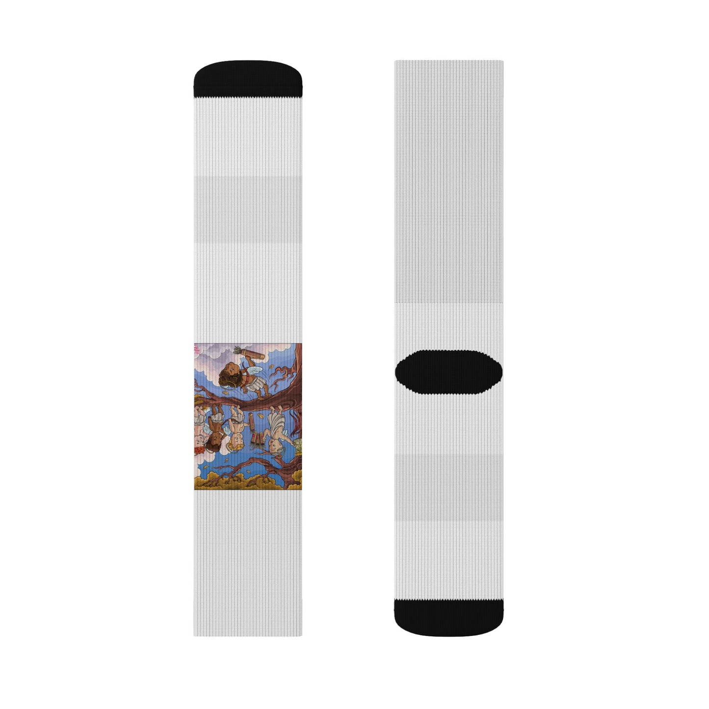 Sublimation Socks — Renaissance Ceiling Art Crew Socks (Custom Printed)