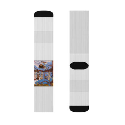 Sublimation Socks — Renaissance Ceiling Art Crew Socks (Custom Printed)