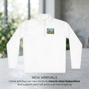 Nature Scene Quarter-Zip Pullover — Mountain River Landscape Embroidered Printify