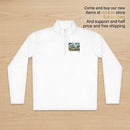 Nature Scene Quarter-Zip Pullover — Mountain River Landscape Embroidered Printify