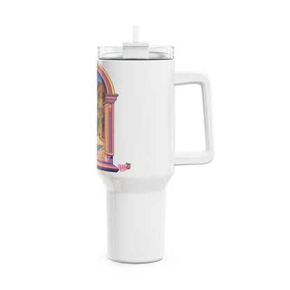 40oz Tumbler — Mediterranean Archway Scenic Travel Mug