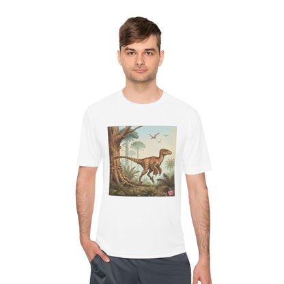 Dinosaur Graphic Tee — Retro Velociraptor Jungle Illustration