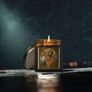 Coconut Apricot Scented Candle (4oz/9oz) — Decorative Tiger Illustration Jar Printify